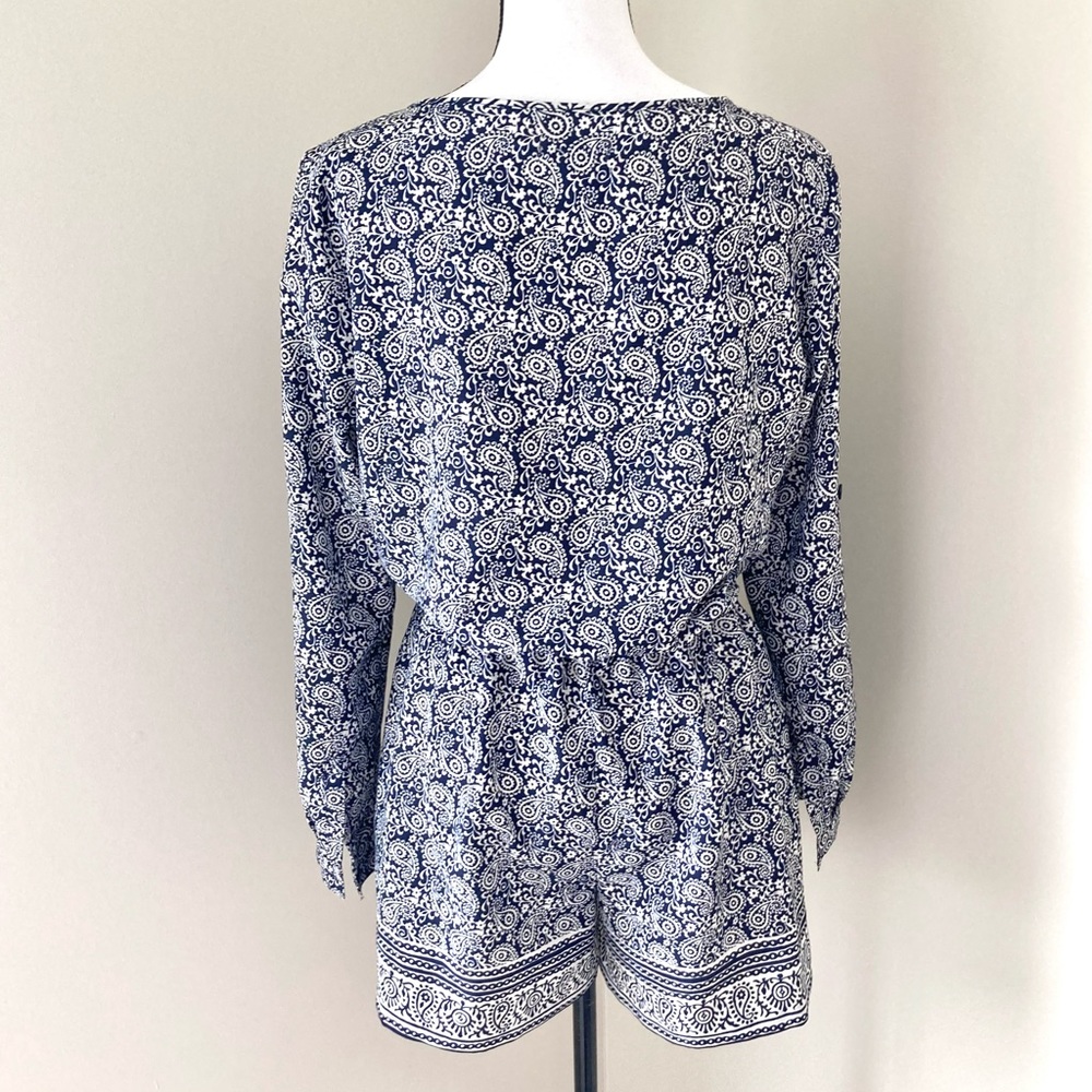 Ann Taylor Loft Paisley Long Sleeve Romper Size 2 - Picture 8 of 16